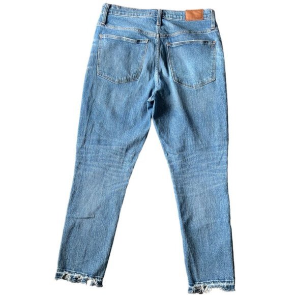 Madewell The High rise Slim Crop Boyjean Casual women’s blue jeans. size 30 - Picture 2 of 10